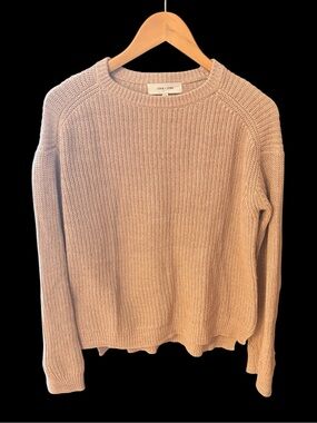 Anthropologie John + Jenn blush  ribbed knit crew sweater